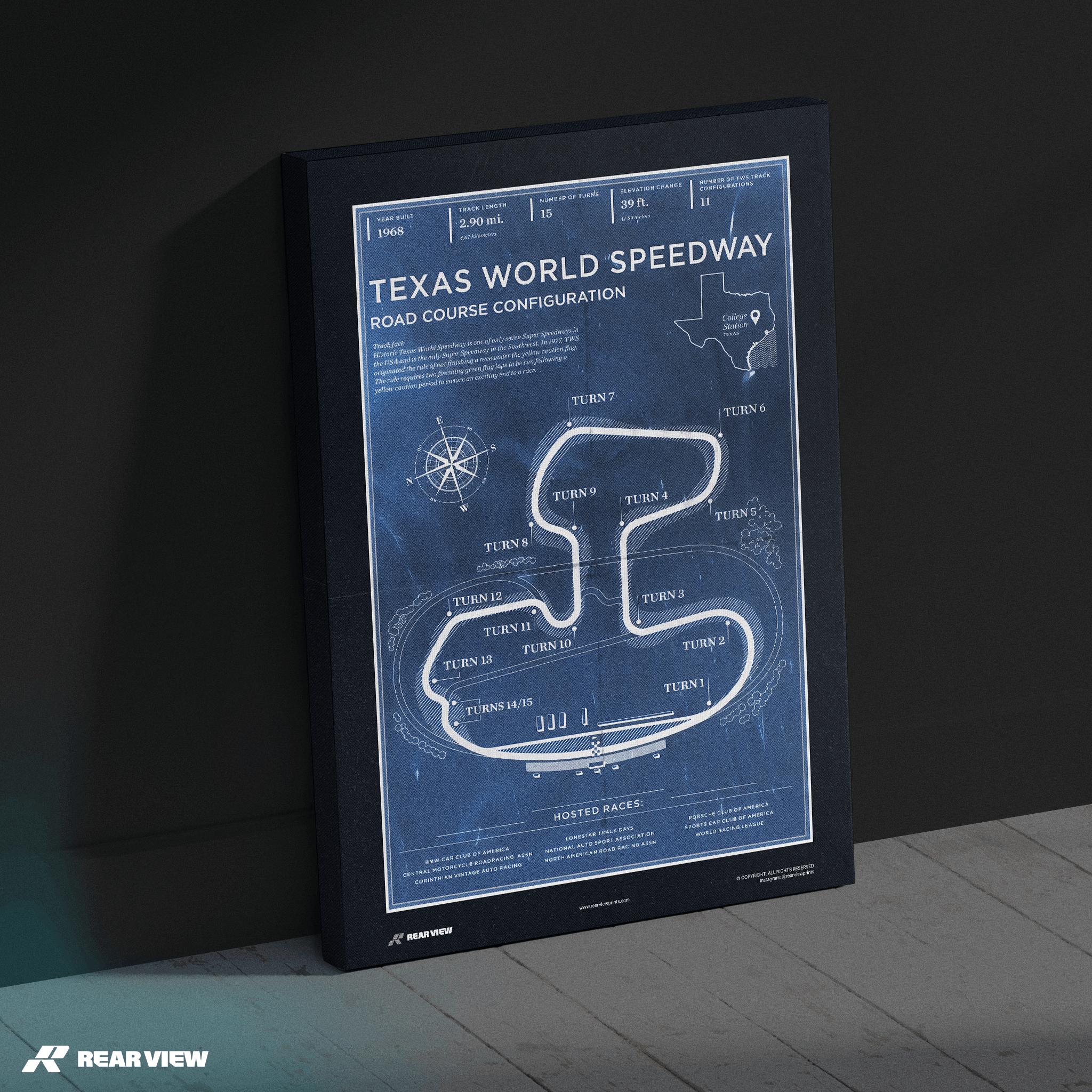 Texas Race Track - Vintage Art Print